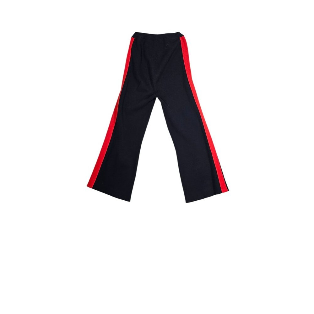 Stella McCartney Black & Red Wide-Leg Pants Size 38
